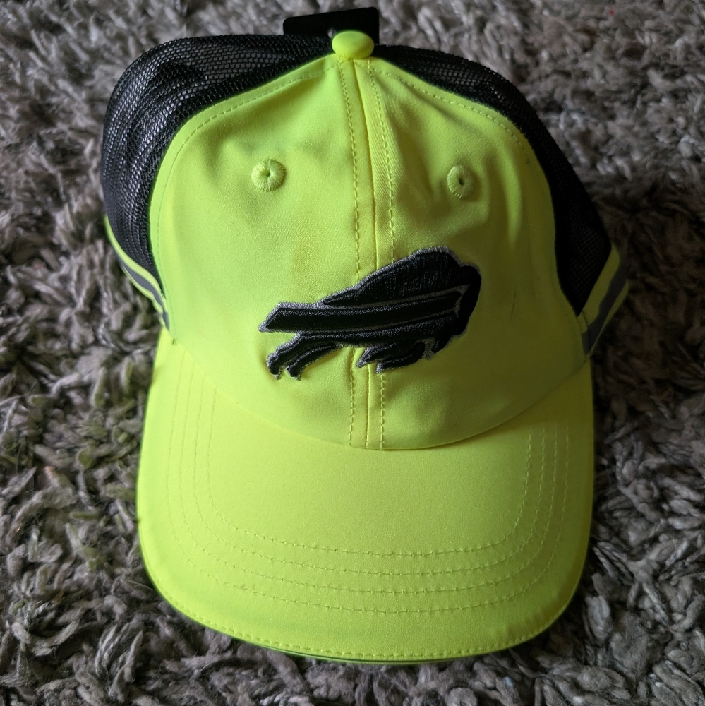 NFL Neon Yellow and Black Buffalo Bills Trucker Hat